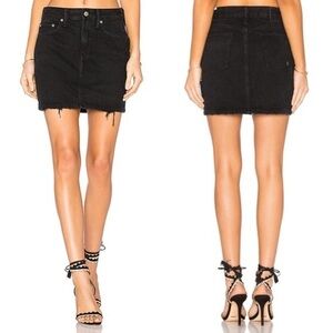 LOVERS + FRIENDS Elijah Black Denim Mini Skirt